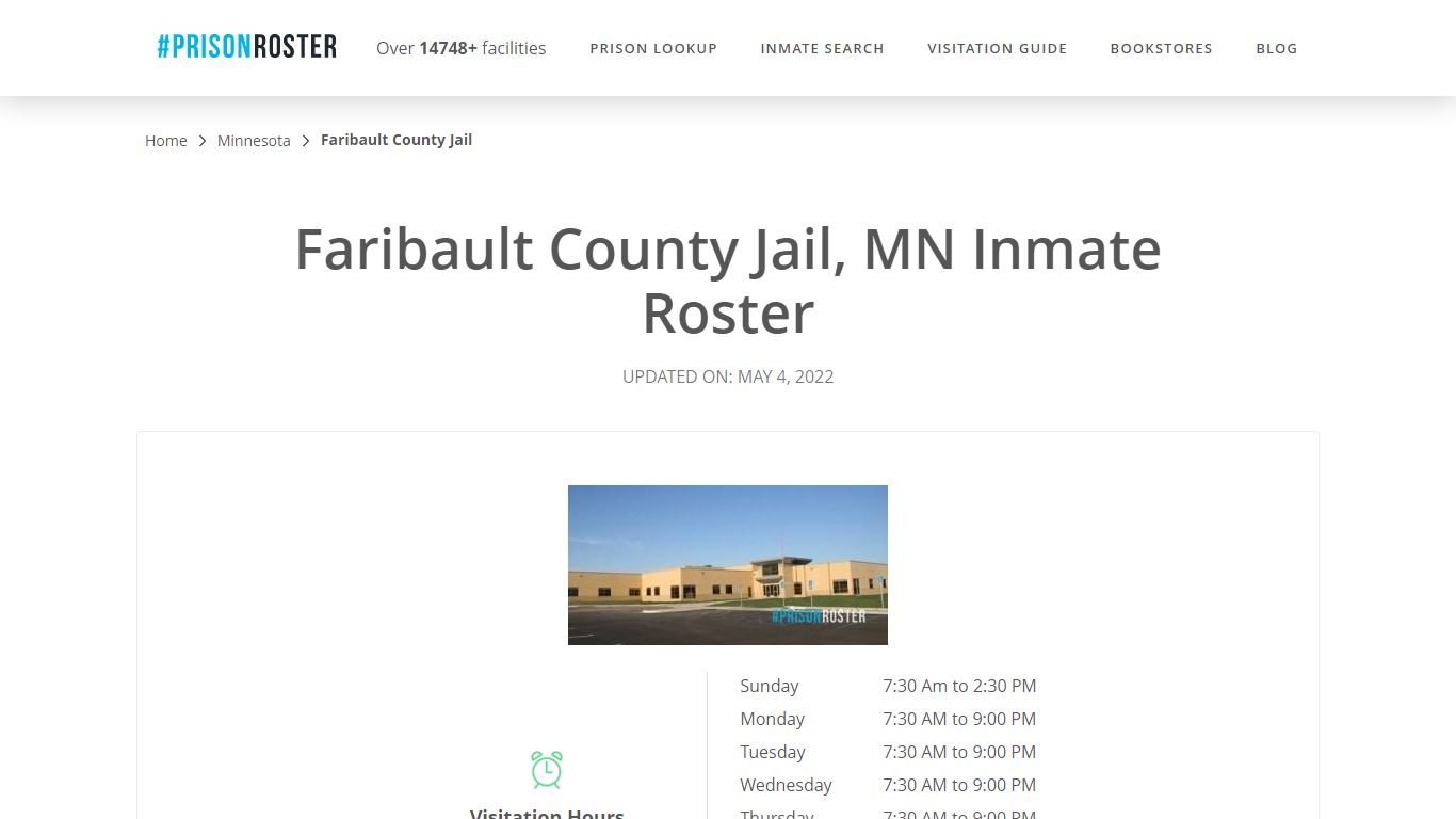 Faribault County Jail, MN Inmate Roster